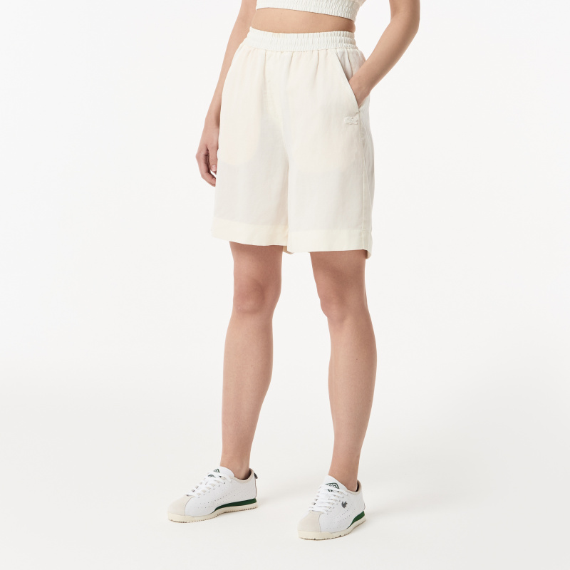 Женские шорты Lacoste из смеси льна