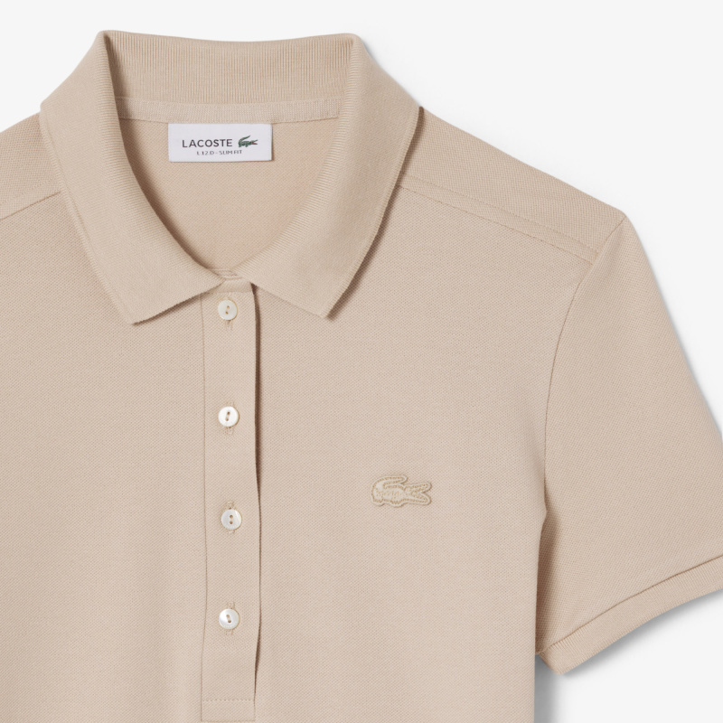 Женское поло Lacoste приталенного кроя из эластичного хлопка