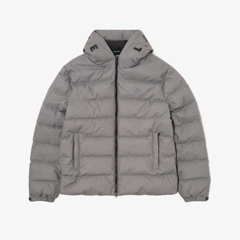 Мужской стёганый пуховик Lacoste с капюшоном
