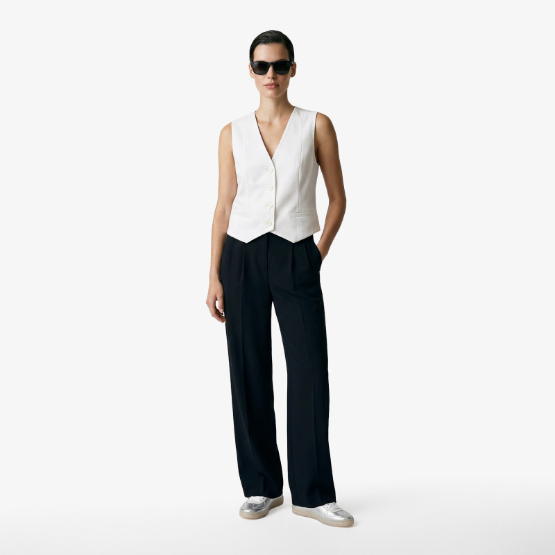Женский хлопковый топ Lacoste из смеси льна