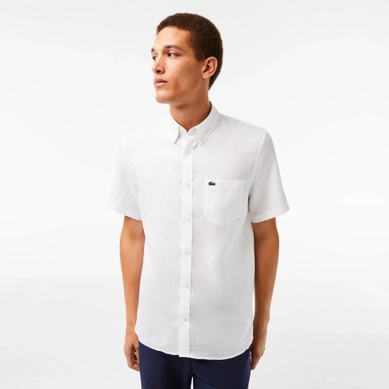 Мужская льняная рубашка Lacoste