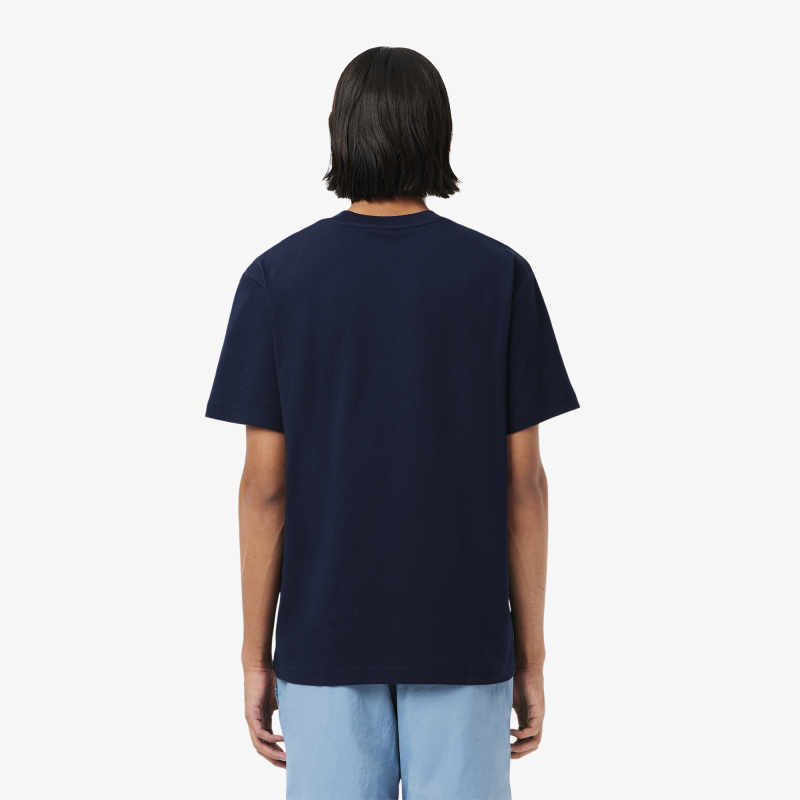 Мужская хлопковая футболка Lacoste с коротким рукавом