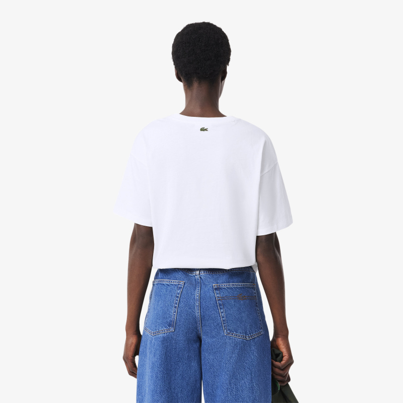 Женская футболка Lacoste из хлопка