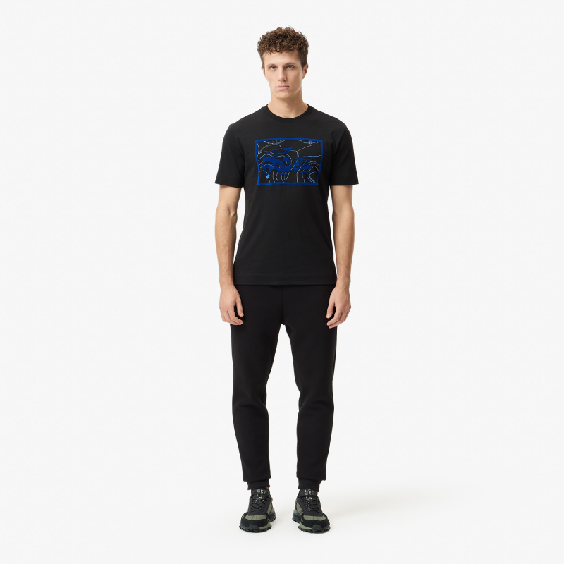 Мужская хлопковая футболка Lacoste стандартного кроя