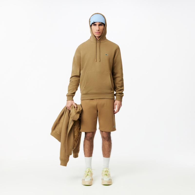Мужское худи Lacoste классического кроя с флисом