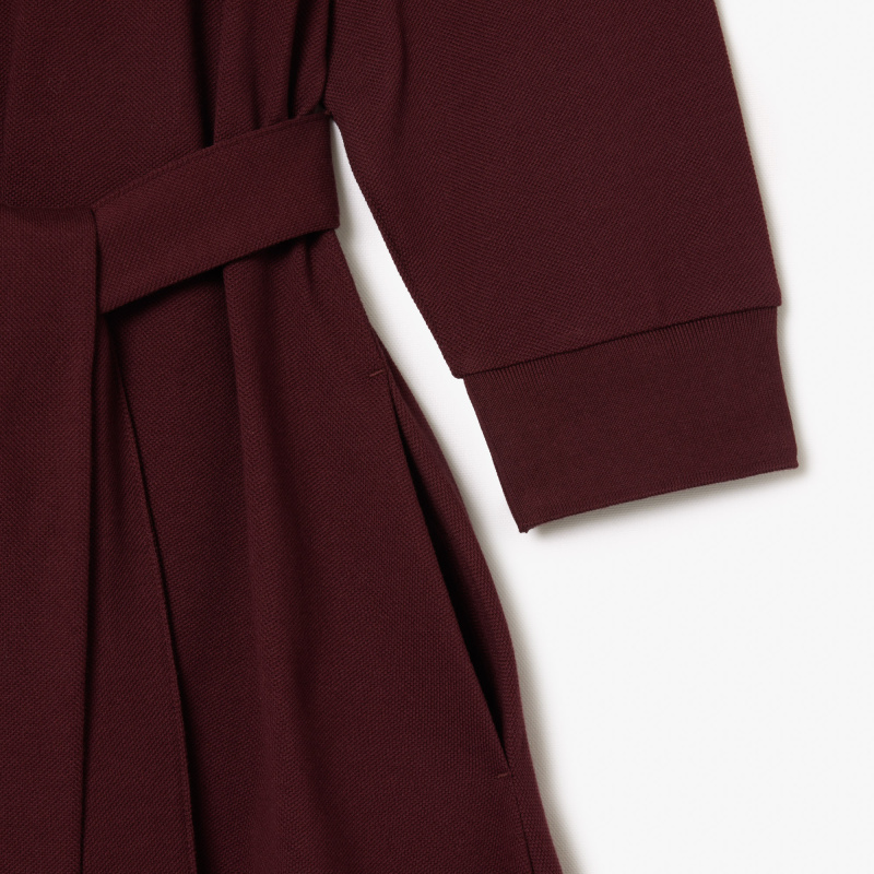 Женское платье Lacoste на пуговицах с длинным рукавом