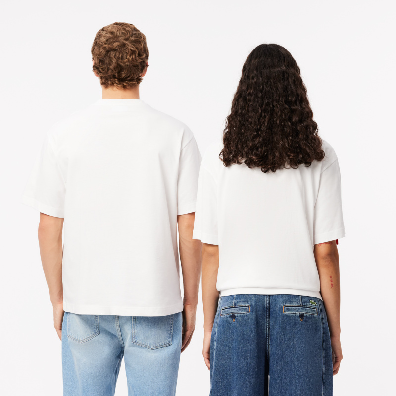 Хлопковая футболка Lacoste унисекс