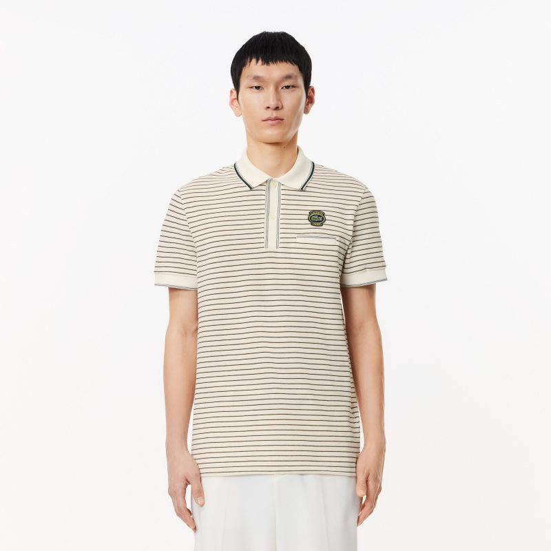 Мужское поло Lacoste в полоску