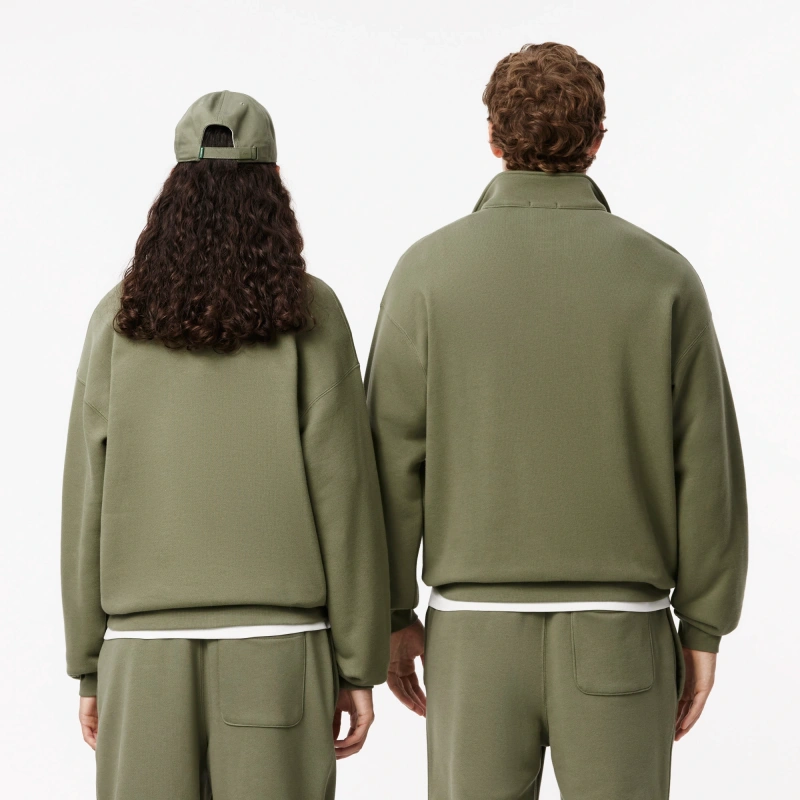 Толстовка Lacoste унисекс с молнией и высоким воротом