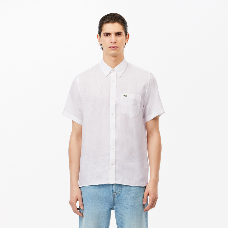 Мужская льняная рубашка Lacoste