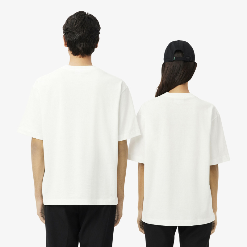 Футболка Lacoste унисекс свободного кроя из органического хлопка