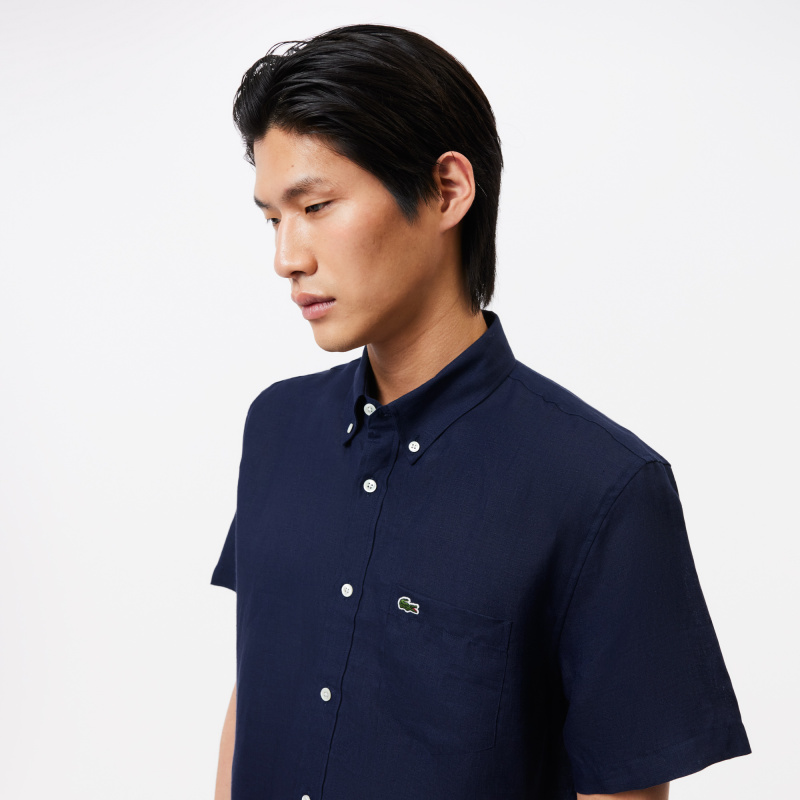 Мужская льняная рубашка Lacoste