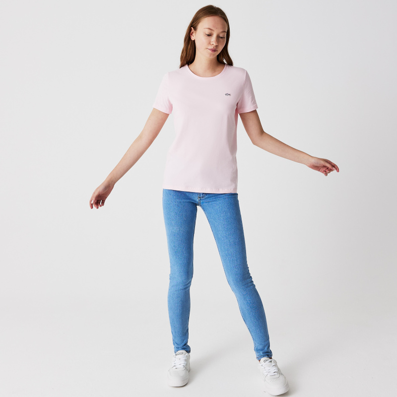 Женская футболка Lacoste приталенного кроя