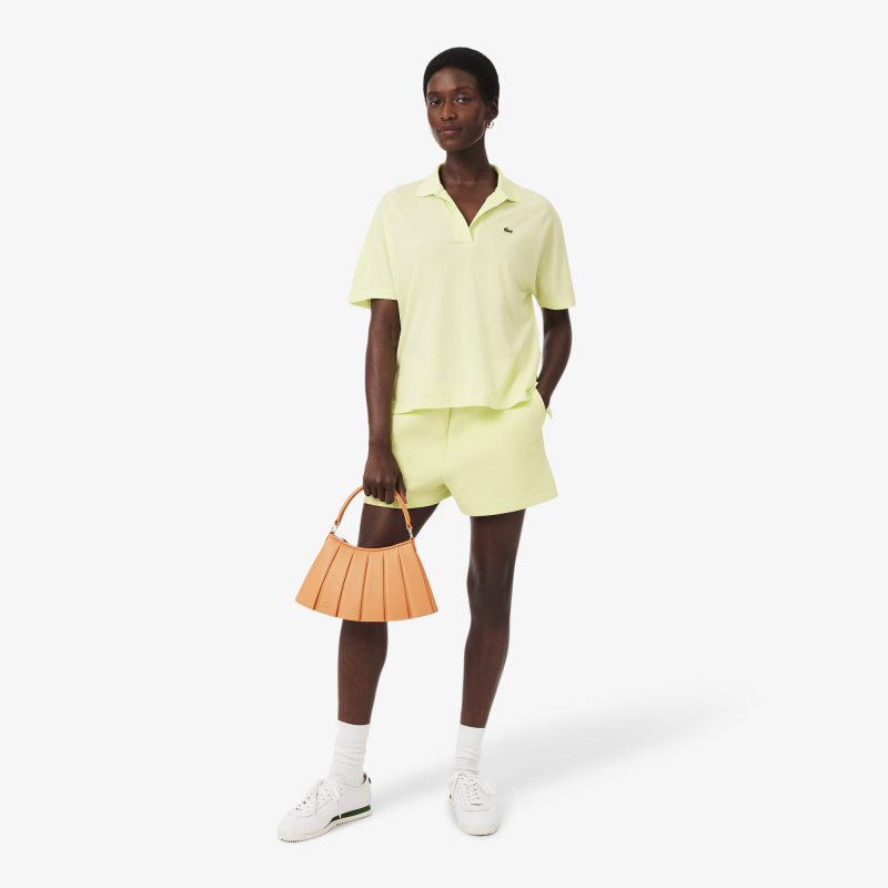 Женская рубашка-поло Lacoste из струящегося хлопка свободного кроя