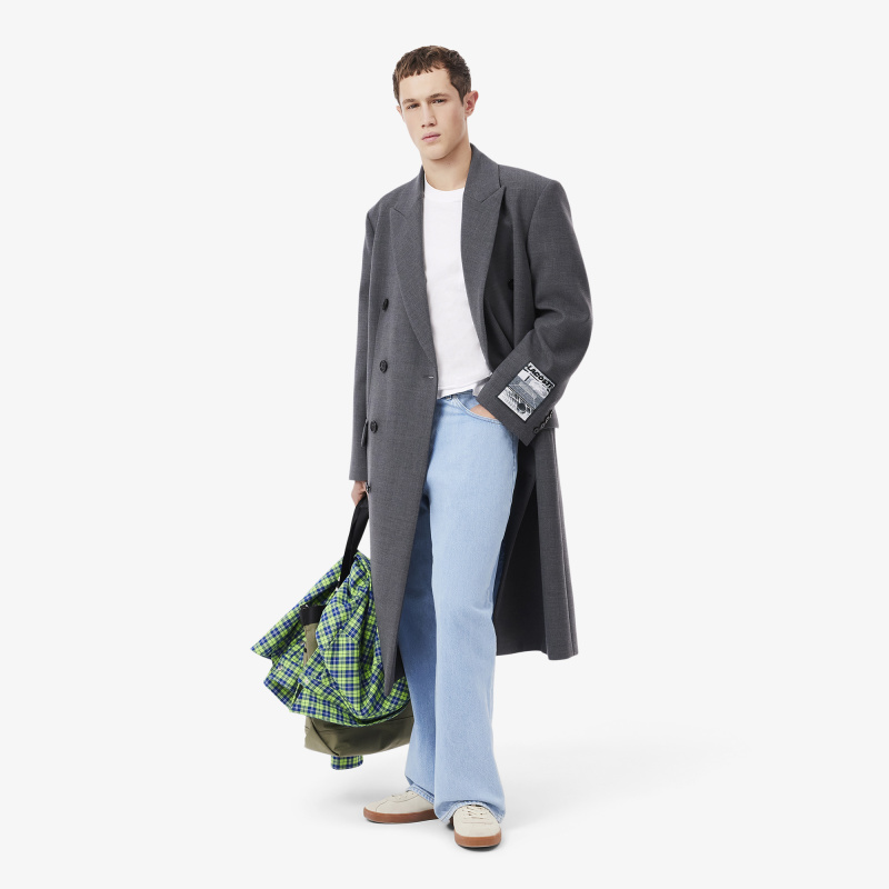 Мужская футболка Lacoste из хлопка с нагрудным карманом