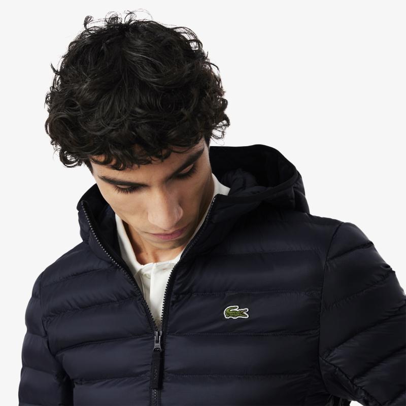 Мужская стёганная куртка Lacoste с капюшоном