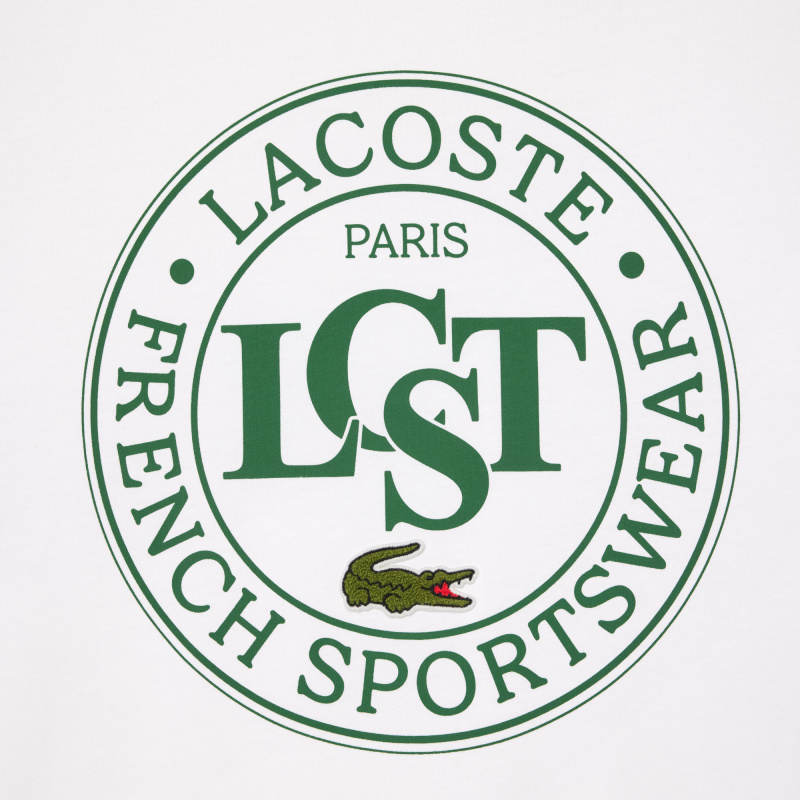 Мужская футболка Lacoste из плотного хлопка с принтом