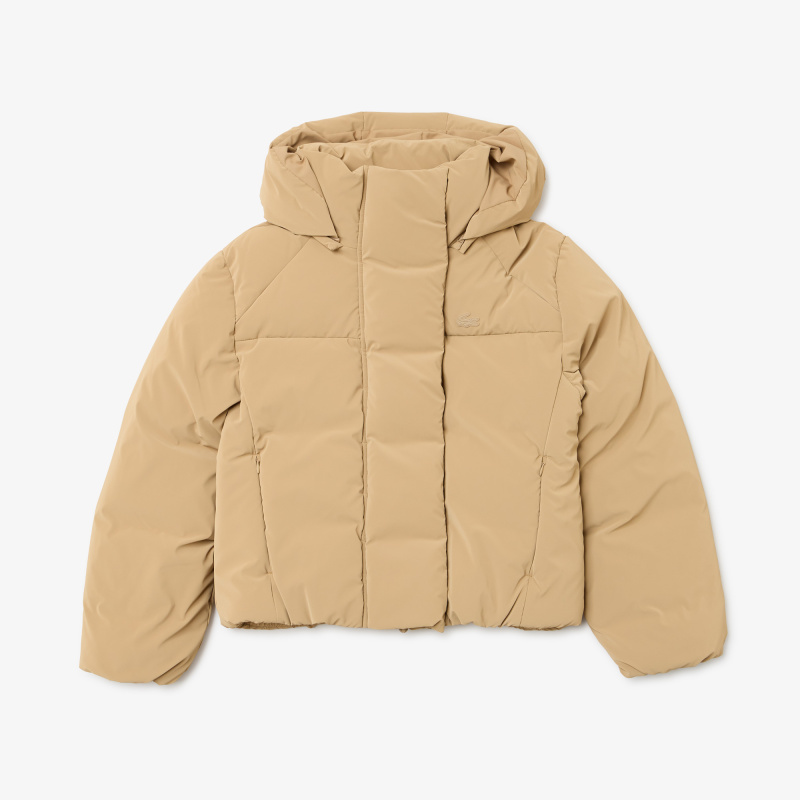 Женская укороченная куртка Lacoste с капюшоном