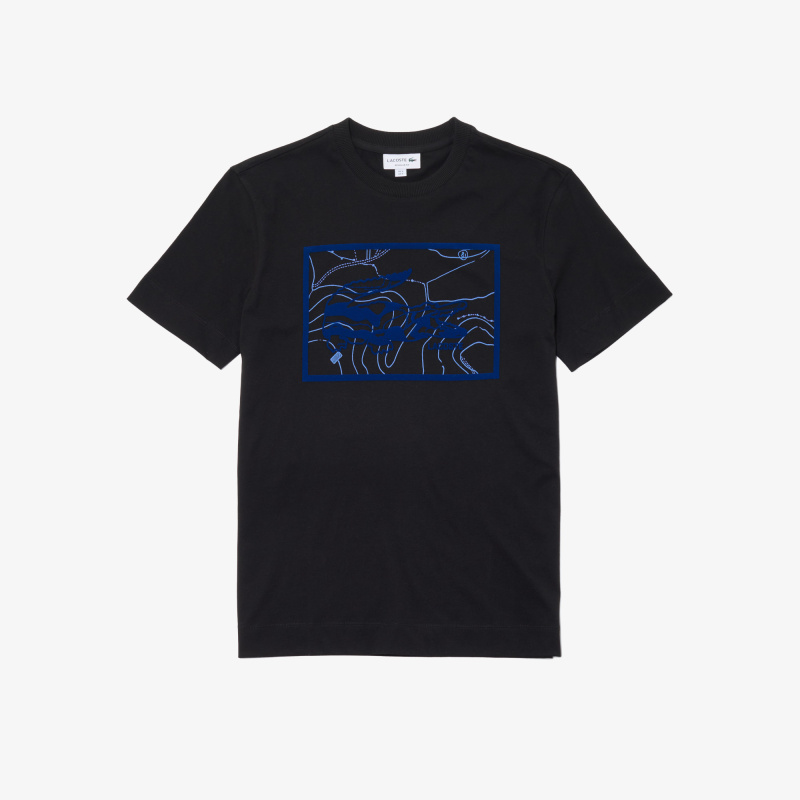 Мужская хлопковая футболка Lacoste стандартного кроя