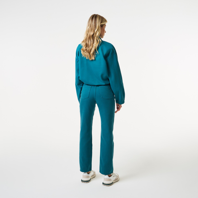 Женские прямые джинсы Lacoste из экологиески чистого хлопка