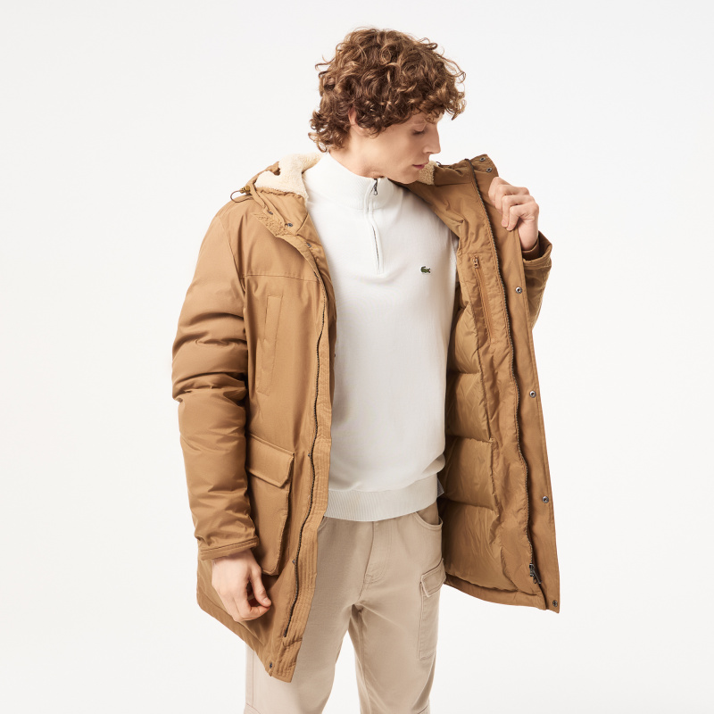 Мужская утеплённая парка Lacoste с капюшоном