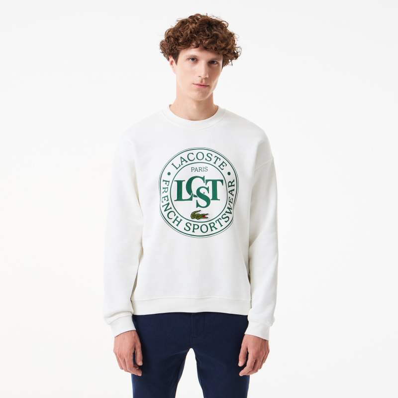Мужской флисовый свитшот Lacoste свободного кроя