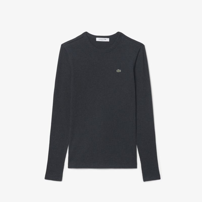Женский базовый лонгслив Lacoste облегающего кроя