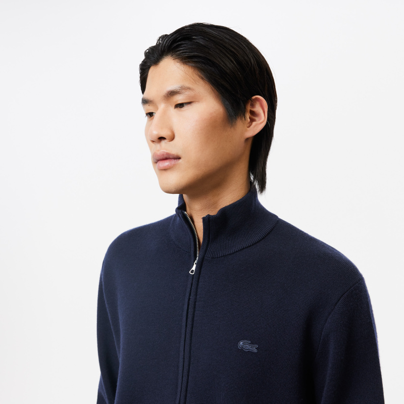 Мужской шерстяной свитер Lacoste на молнии