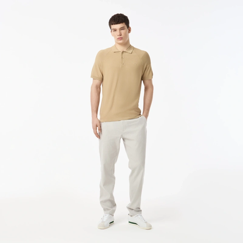 Мужское тёплое трикотажное поло Lacoste