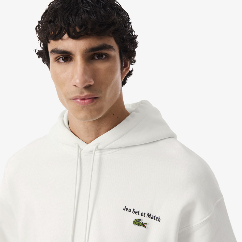 Мужская флисовая толстовка-худи Lacoste свободного кроя