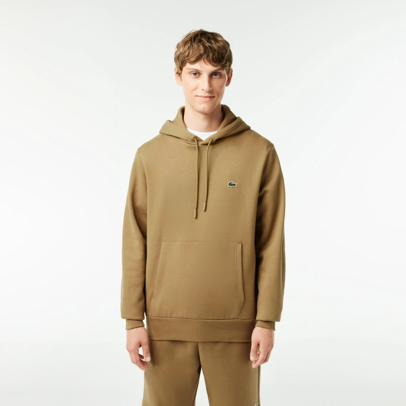 Мужское худи Lacoste классического кроя с флисом