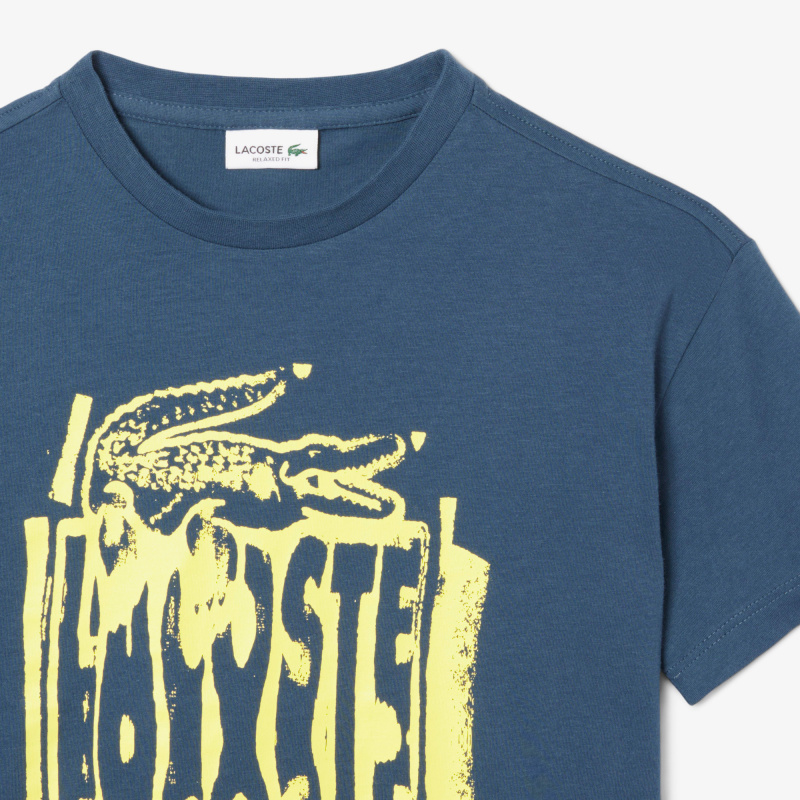 Детская хлопковая футболка Lacoste