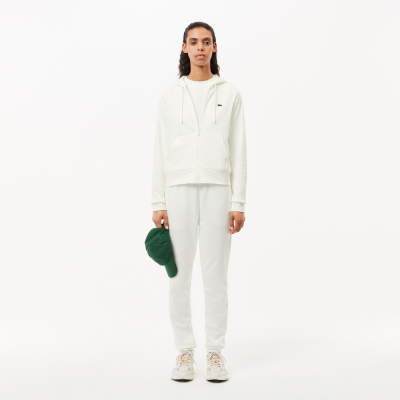 Женская флисовая толстовка Lacoste с капюшоном на молнии