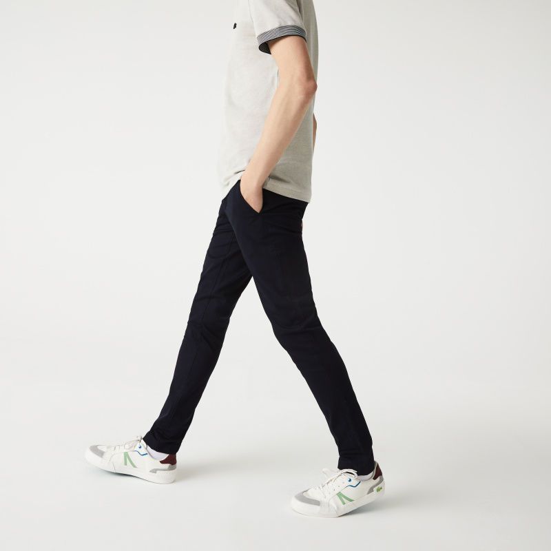 Мужские классические брюки - чинос Lacoste приталенного кроя из хлопка