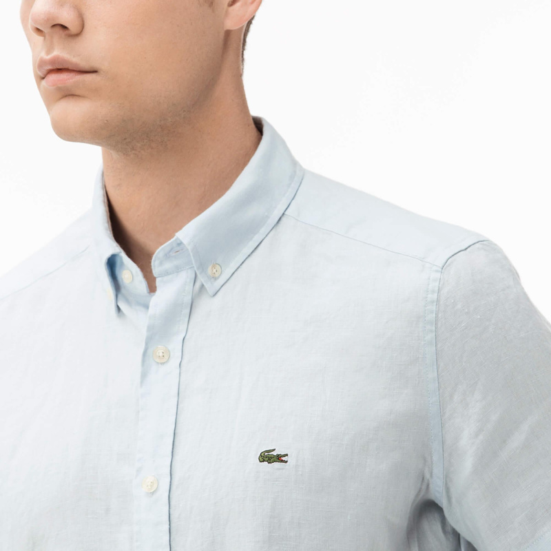 Мужская льняная рубашка Lacoste Slim Fit