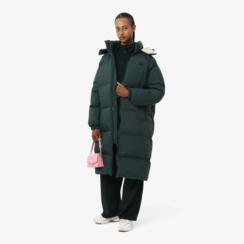 Женская парка Lacoste с капюшоном