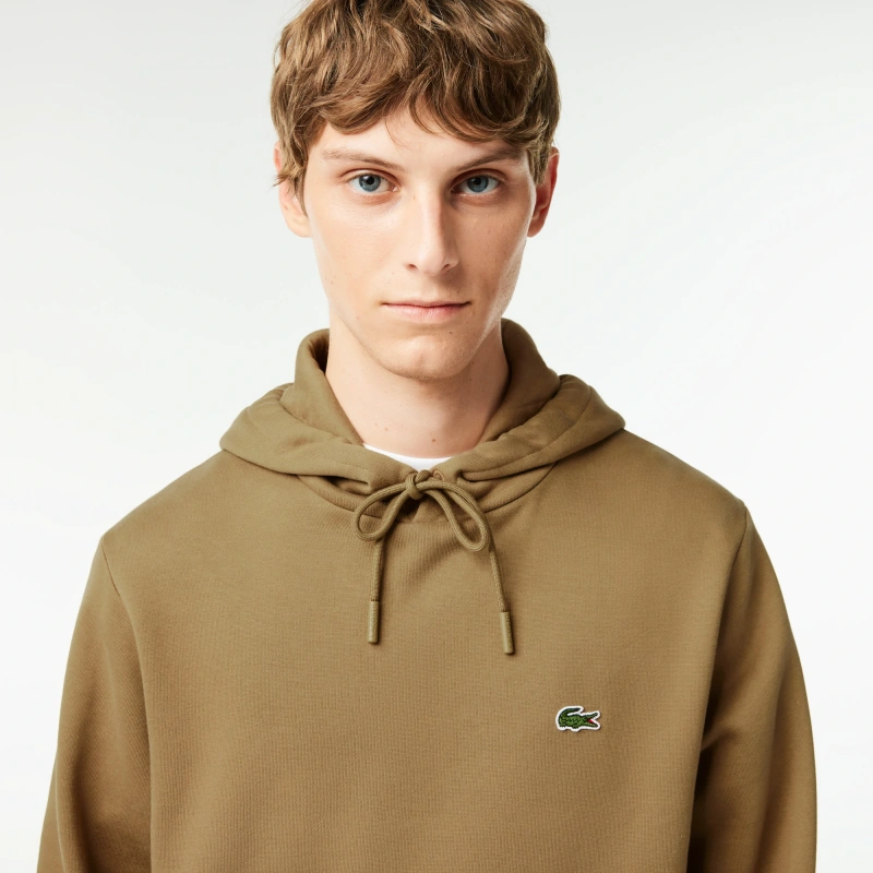 Мужское худи Lacoste классического кроя с флисом
