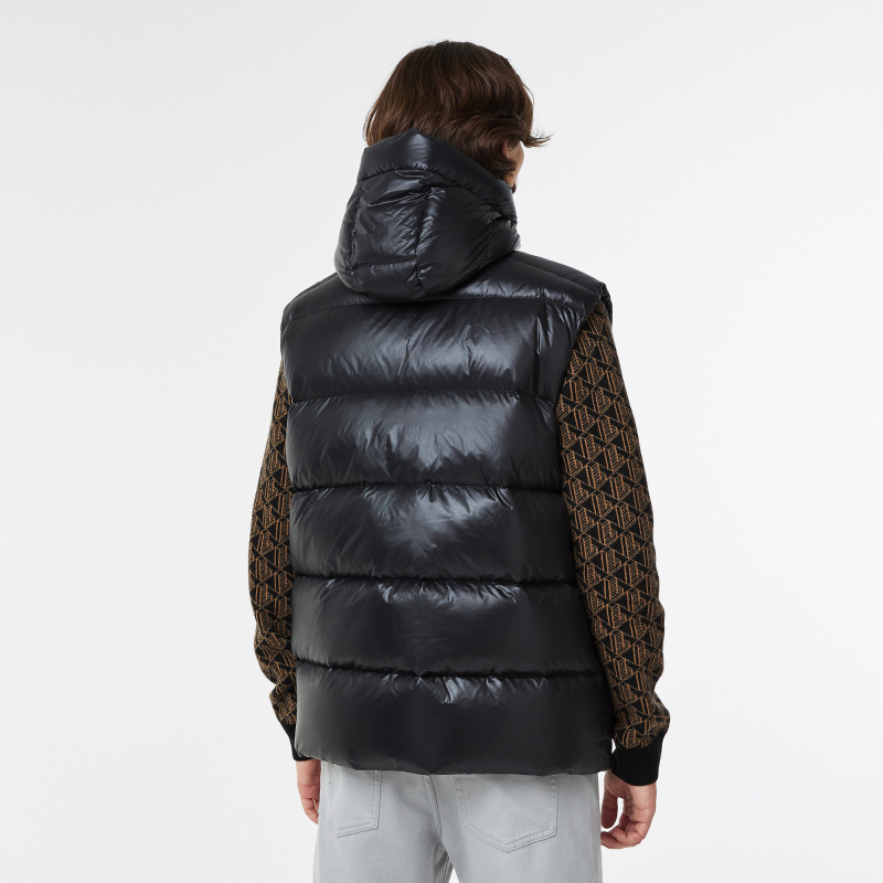 Мужская стёганая жилетка Lacoste с капюшоном