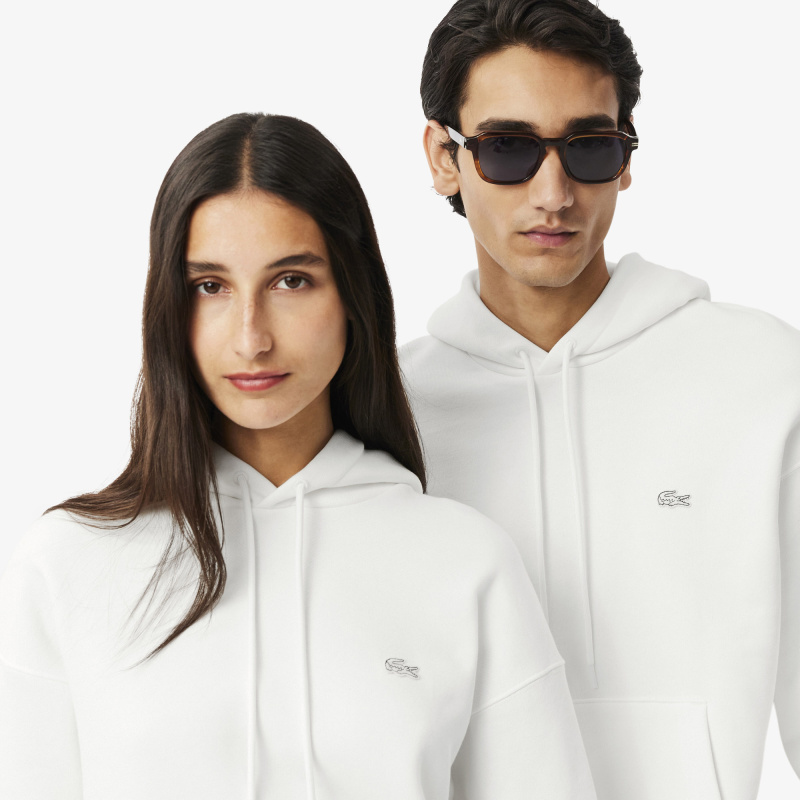 Хлопковый свитшот Lacoste унисекс свободного кроя