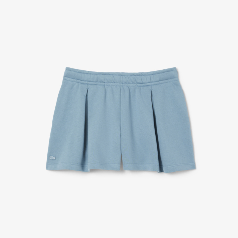 Женские плиссированные флисовые шорты Lacoste