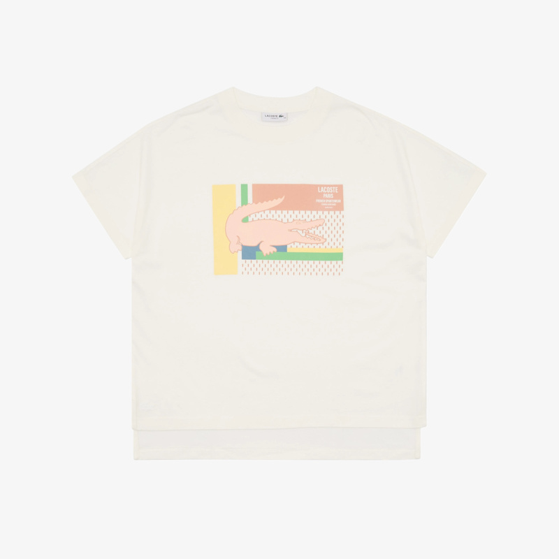 Женская футболка Lacoste из хлопка