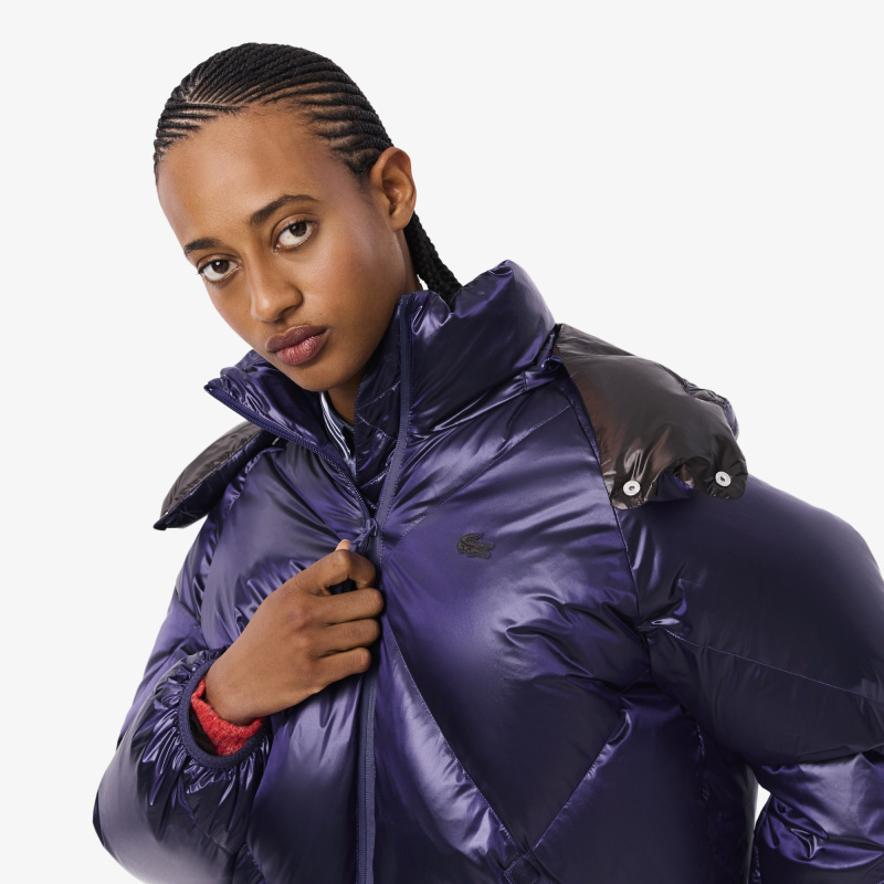 Женский дутый короткий пуховик Lacoste OVERSIZE FIT