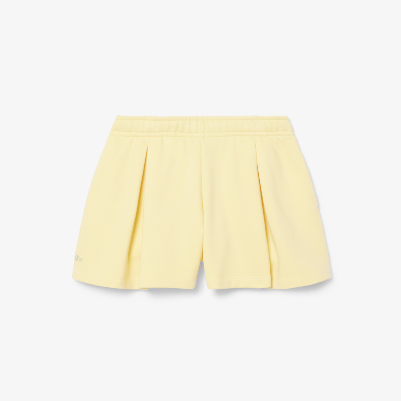 Женские плиссированные флисовые шорты Lacoste