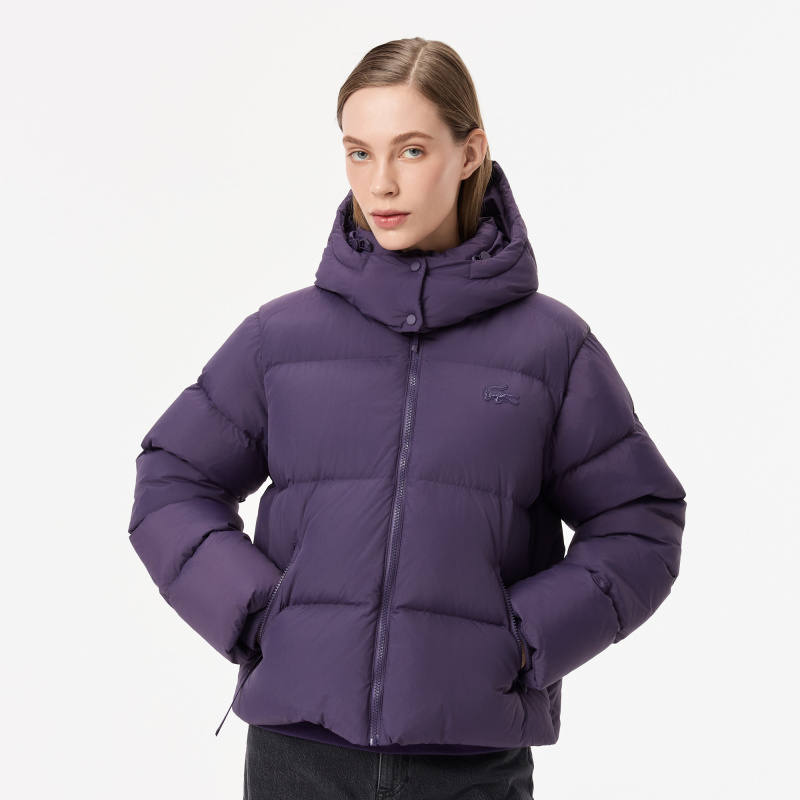 Женская короткая куртка Lacoste с капюшоном