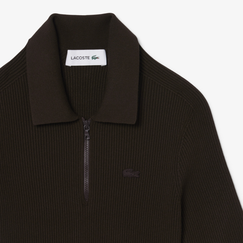 Плиссированное платье Lacoste с воротником-поло