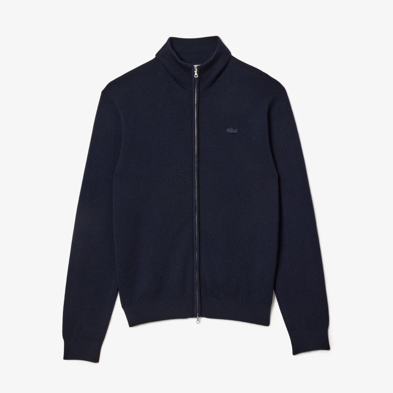 Мужской шерстяной свитер Lacoste на молнии