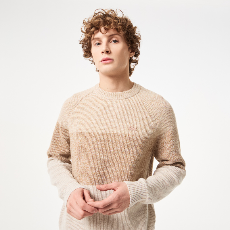 Мужской шерстяной свитер Lacoste в полоску