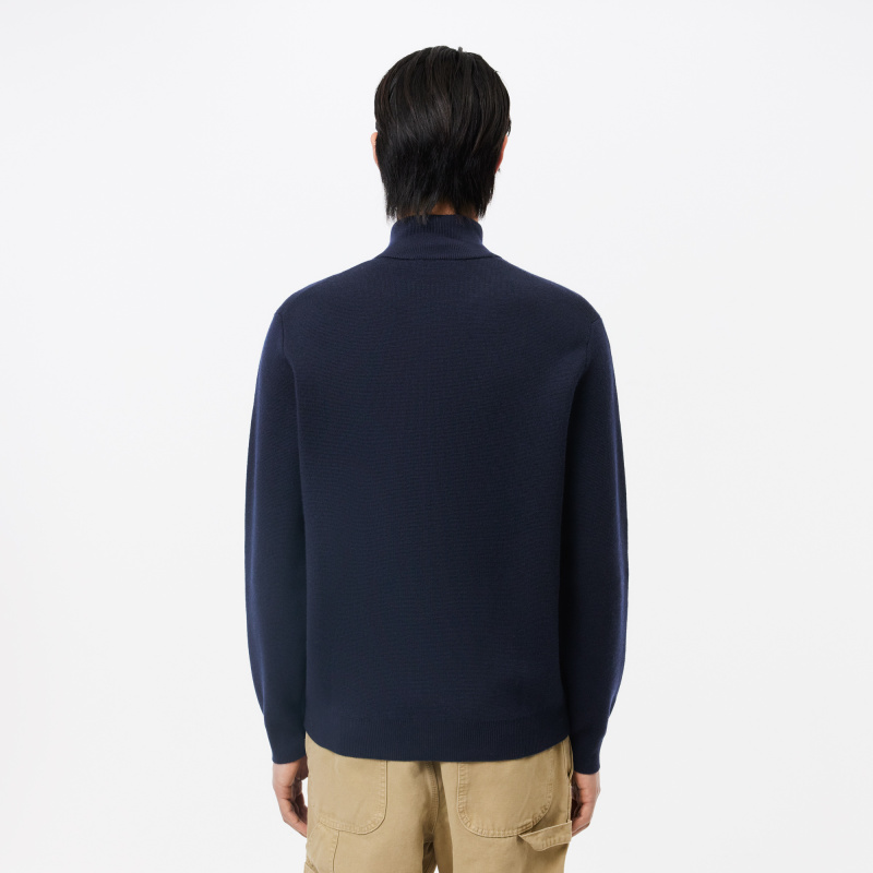 Мужской шерстяной свитер Lacoste на молнии