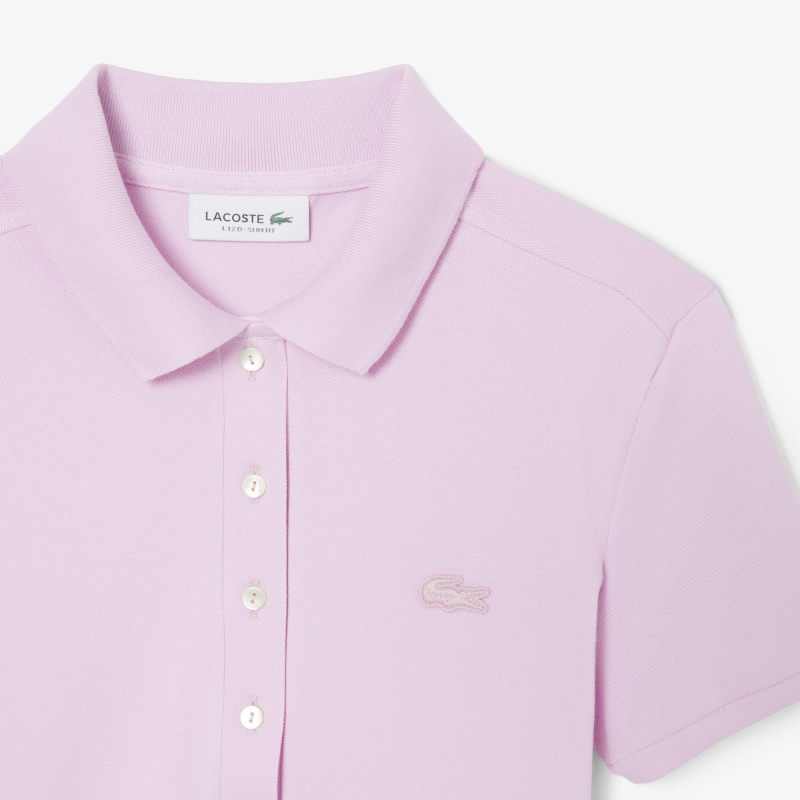 Женское поло Lacoste приталенного кроя из эластичного хлопка