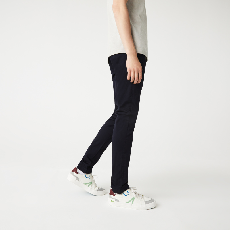 Мужские классические брюки - чинос Lacoste приталенного кроя из хлопка